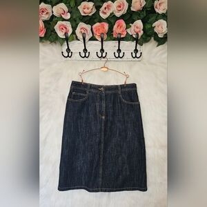 Newman French Denim Stone Wash Jean Skirt